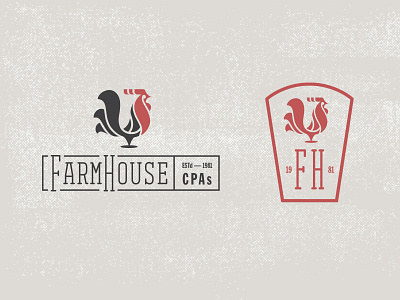 Farmhouse Lockup and Badge agriculture logo branding agency identity identity branding illustration logotype rooster logo