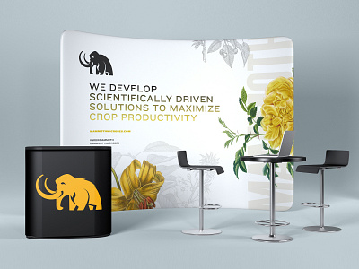 Mammoth Microbes Tradeshow - Concept 1 agriculture brand integration illustration layout marketing campaign marketing design tradeshow