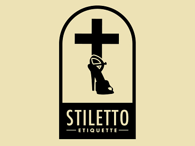 Stiletto Etiquette logo branding cross design illustration logo logo design logomark shoe stiletto