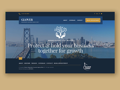 Glover Website Home Page design homepage layout web website wordpress