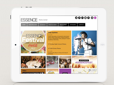 Essence Festival Media Center Website Design design web website website design wordpress