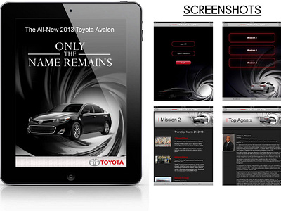Toyota mobile app app app design avalon design ipad app toyota