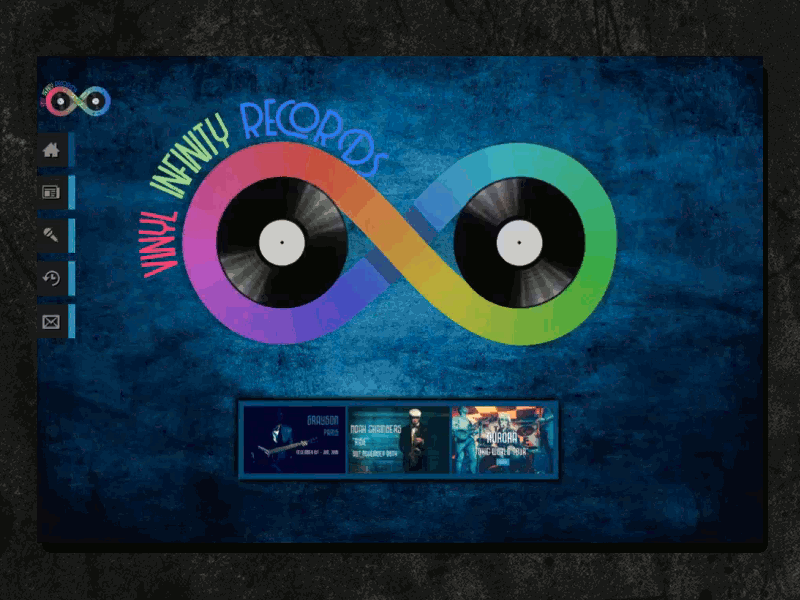 Vinyl Infinity Records Concept css animation jquery logodesign svg animation webdesign webdevelopment