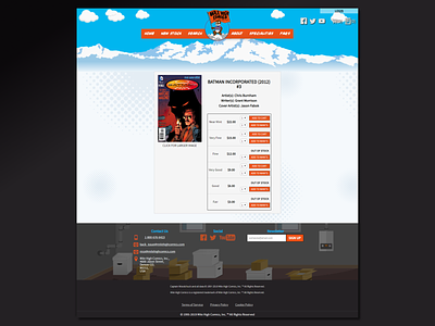 Mile High Comics Redesign Concept comics jquery milehighcomics redesign webdesign webdesigner webdeveloper webdevelopment