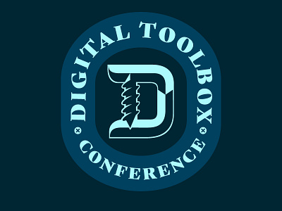 Digital Toolbox Conference badge brand conference identity logo wip
