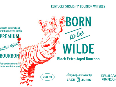 Born to Be Wilde Bourbon bourbon branding design graphic design identity illustration logo packaging packaging design