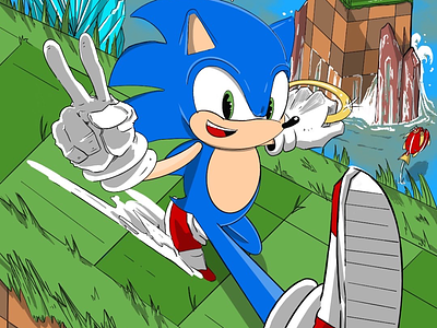 Sonic the Hedgehog 🦔 art artist artist on dribble arts artwork comic comic art creative doodle draw follow friends graphic illustration like photo of the day sketch sketchbook sonic the hedgehog support local artists