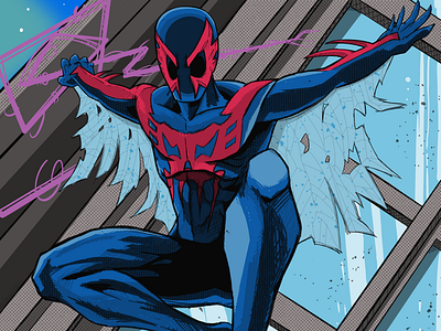 Spider-Man 2099 art artist artist on dribble arts artsy artwork comic comic art creative doodle draw follow friends graphic illustration like photo of the day sketch sketchbook support local artists