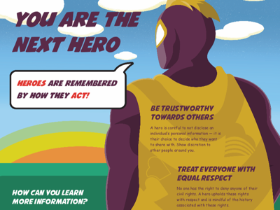 Infographic anti bullying graphic design hero illustration illustrator indesign infographic photoshop superhero