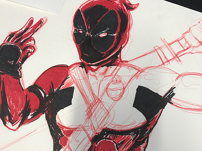 Deadpool commission daily sketch design draw daily drawing graphic design sketch