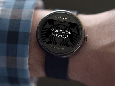 Android Wear - Starbucks android androidwear notification order starbucks watch wear