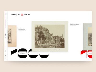 CANALS - Timeline 1800s art design editorial interactive interface typography ui ux website