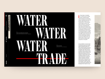 CANALS - Water Water art branding design editorial interactive interface typography ui ux website
