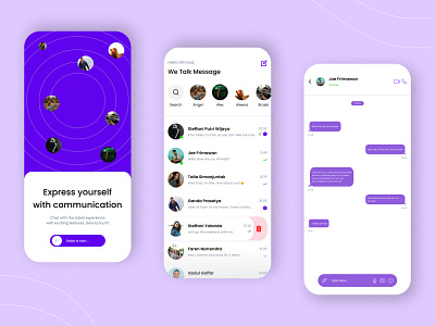 We Talk Message chatting app mobileapp uidesign