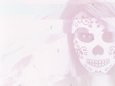 mexican candy skull face facepaint glitch mexican scan skull