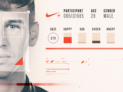 WIP / Branded Facial Expression Analysis Dashboard UI dashboard facial detection interface nike nike plus product design ui wip