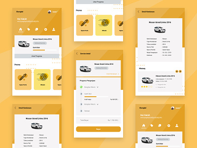 service station progress application android android app branding design ecommerce figma flat flat design flat ui gradients graphic icon icons ios service typography ui ui design ux vector