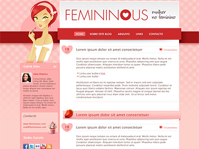 Femininous WordPress Theme girly pink wordpress