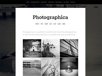 Photographica Tumblr Theme screenshot theme tumblr