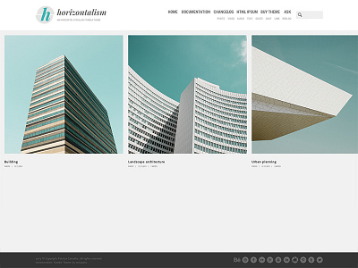 Horizontalism Tumblr Theme screenshot theme tumblr