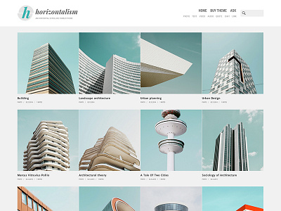 Horizontalism Tumblr Theme (grid layout)