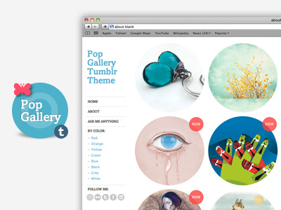 Pop Gallery Tumblr Theme css3 theme tumblr