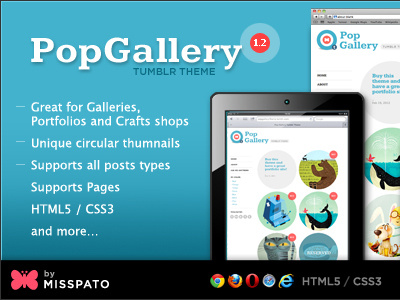 Preview image for PopGallery Tumblr Theme at TF tumblr