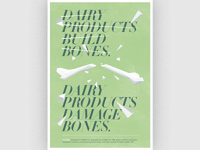 Plant Strong Poster Series 3d blue bones didot milk plant poster strong typography vegan