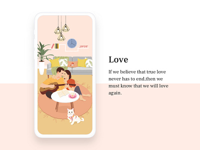 love app cat design illustration love man ui women