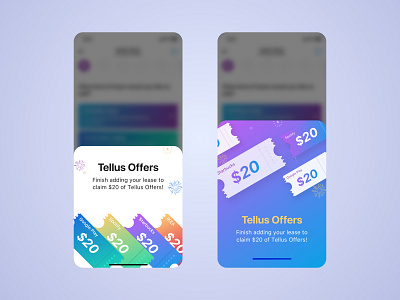 Tellus Offers colors coupon iphone offer popup realestate sale ui