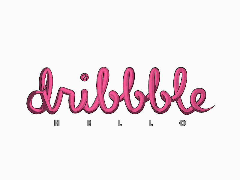 Bubbble Dribbble animation art cartoon cgi colorful design fluids geometric gif hello dribbble illustration isometric logo simple toon typography vector