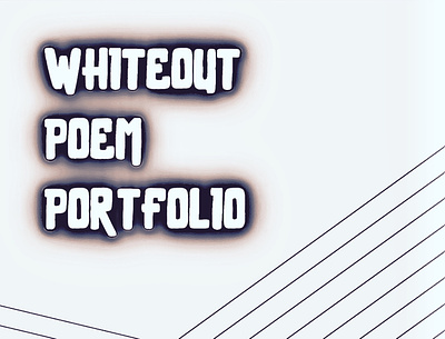 Whiteout Poem Portfolio Cover book cover whiteout poem