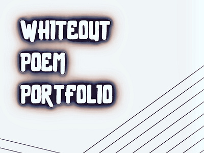 Whiteout Poem Portfolio Cover