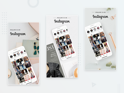 Instagram Banner Designs - Inhouse ad design adsense advertising flat lay instagram instagram banner instagram template minimal
