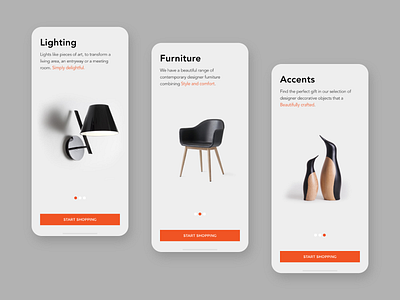 NestCasa - Luxury Furniture Mobile App Onboarding