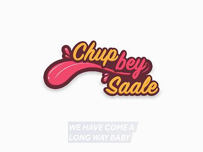 Chupbey Saale Logo desi fun hindi india logo tongue