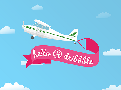 Dribbble Supercub banner debut dribbble illustration plane
