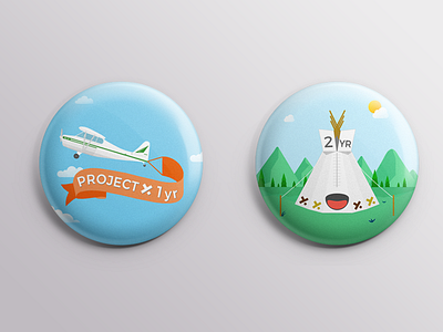 Project YX Anniversary Badges anniversary badges design dribble fun illustration pins vector work
