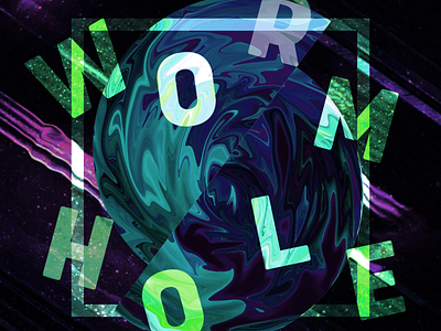 Wormhole graphic design photoshop rick and morty scifi type type art