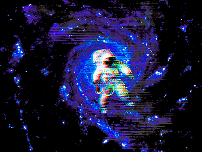 Space Drifter astronut colorchannel colors creepy dark art digital art energy galaxy graphic design graphic art photoshop scifi space