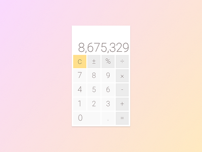 Calculator concept calculator challenge dailyui dailyui 004 flatdesign thin ui