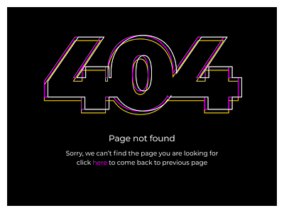 404 page [daily ui challenge #008]