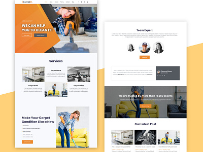 Homepage Cleaning Service cleaning service elementor homepage design
