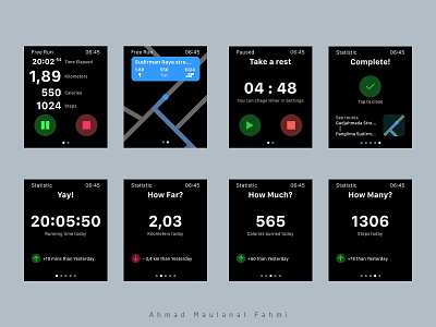 Exploration - Running App (WatchOS) design ios ui uidesign ux uxdesign uxdesigner watchos