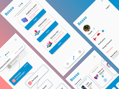 Bosso - Learn Language app design ios ui uidesign ux uxdesign