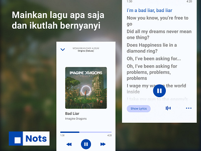 Nots - Music Party with Friends android app design ios joox spotify ui uidesign ux uxdesign