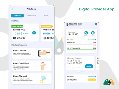 Digital Provider App android app design digital telkom ui uidesign ux uxdesign