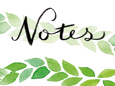 Notes botanical hand drawn hand lettering illustration leaves paint stationery typography watercolour