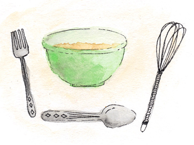 Watercolour Recipe Illustration