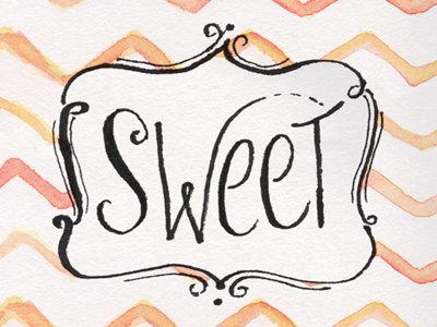 Watercolour & calligraphy pens hand lettering orange sweet typography watercolor watercolour